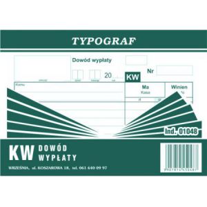 Druk Typograf Dowód Wypłaty A6/80